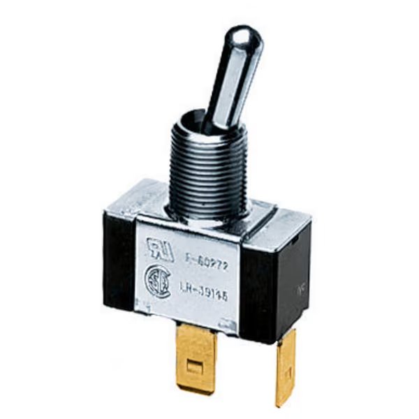 Commercial Grade, Panel Mount and Specialty Switches, Bat Handle Switches, Momentary Single Pole Single Throw 10A 250V/10A 125V, Terminal, Hubbell Wiring Device-Kellems, Mfr#: HBL11M